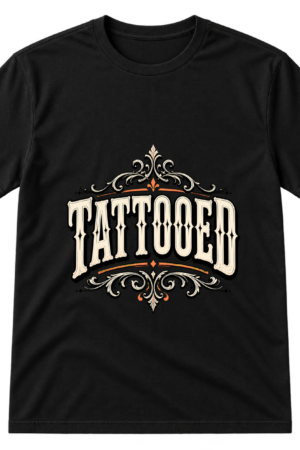 Tattooed Text Design Tshirt