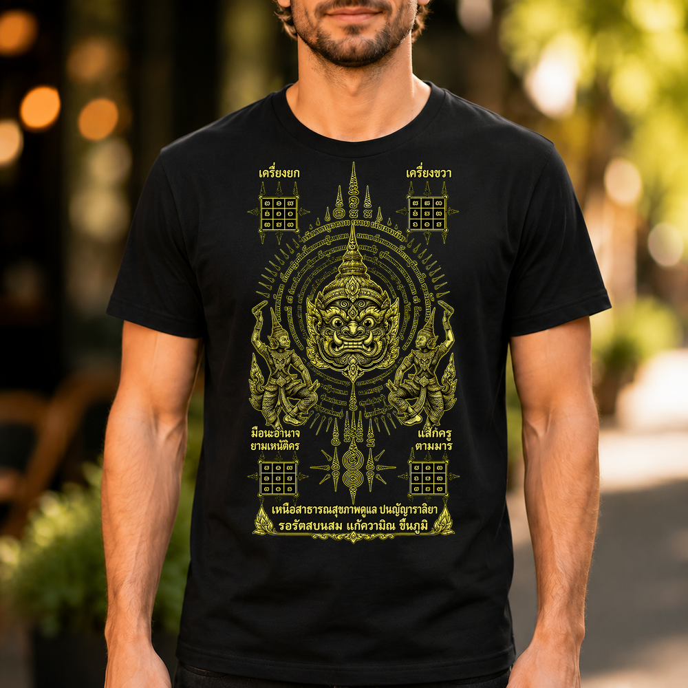 Thai Yantra Protective Amulet Design Tshirt