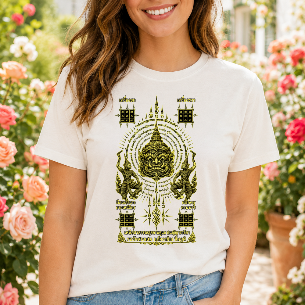 Thai Yantra Protective Amulet Design Tshirt