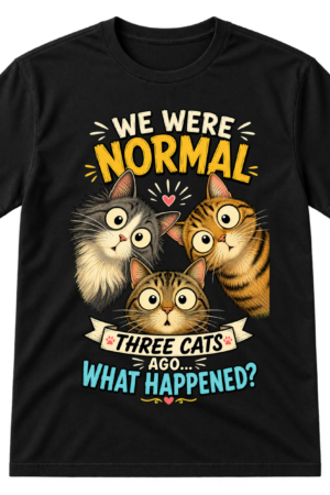 Three Wide Eyed Cats Tshirt