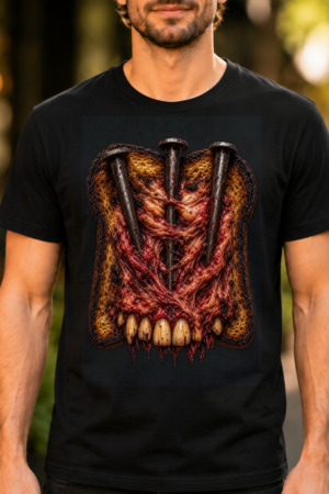 Toast With Nails Horror Graphic Tshirt