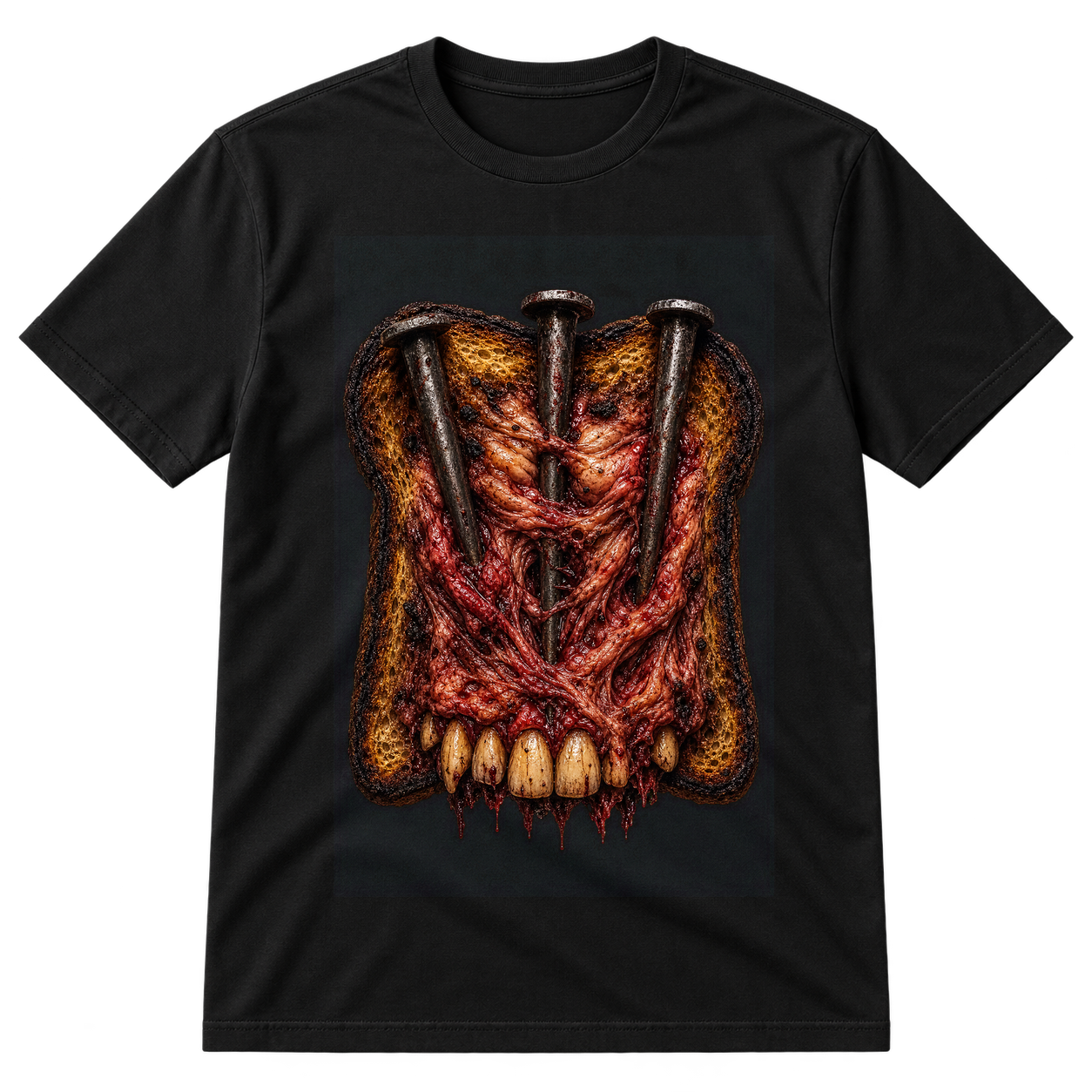 Toast With Nails Horror Graphic Tshirt