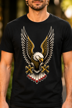 Traditional Eagle Red Circle Tshirt