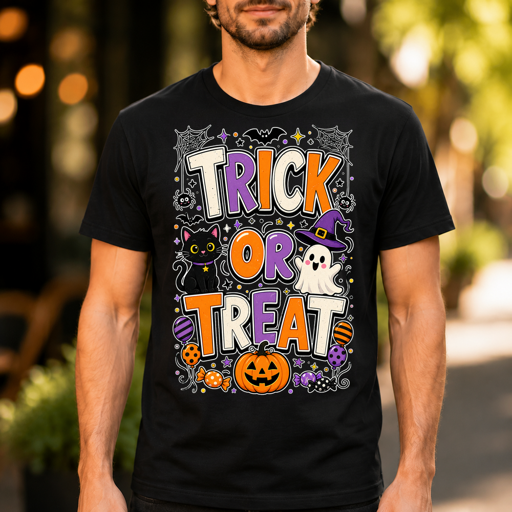Trick Or Treat Halloween Graphic Tshirt