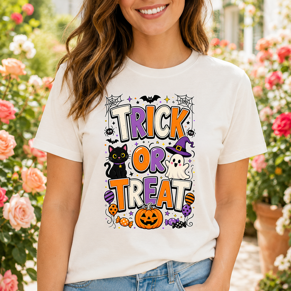 Trick Or Treat Halloween Graphic Tshirt