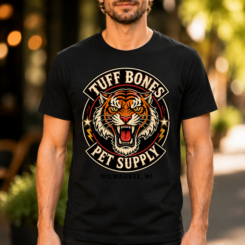 Tuff Bones Pet Supply Tiger Logo Tshirt