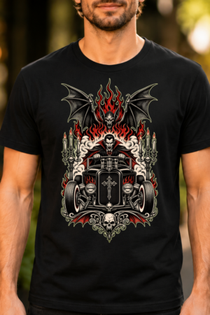 Vampire Hot Rod Flames Tshirt