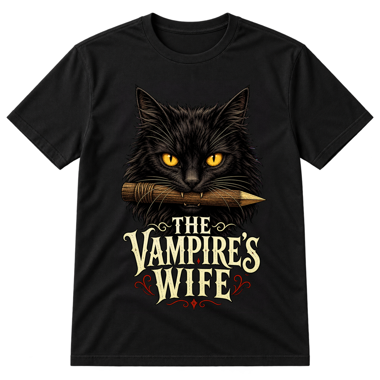 Vampires Wife Black Cat Tshirt
