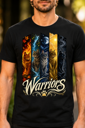 Warriors Five Cats Elemental Panels Tshirt