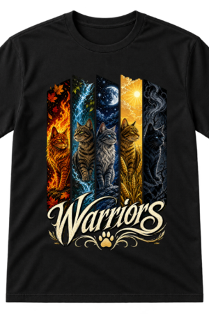 Warriors Five Cats Elemental Panels Tshirt
