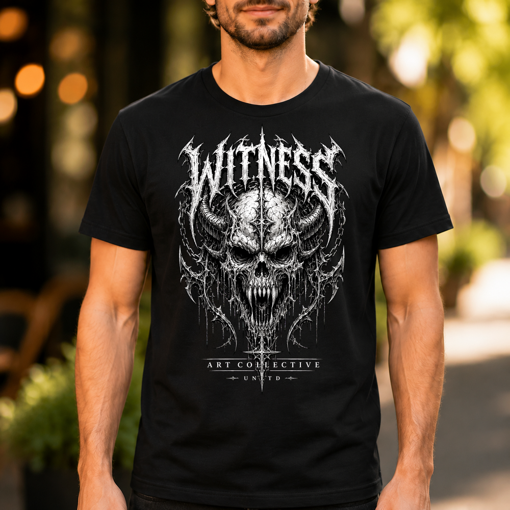 Witness Death Metal Skull Tshirt