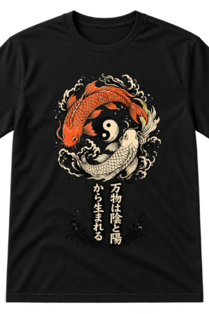 Yin Yang Koi Fish Japanese Philosophy Tshirt