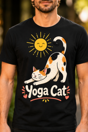 Yoga Cat Stretch Tshirt