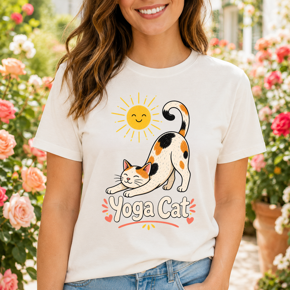 Yoga Cat Stretch Tshirt