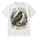 Vintage raven and botanical graphic with the French text NI DIEU above and NI MAÎTRE below.