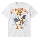 Off to engineer text above a cute goose in a hard hat holding blueprints and a calculator.